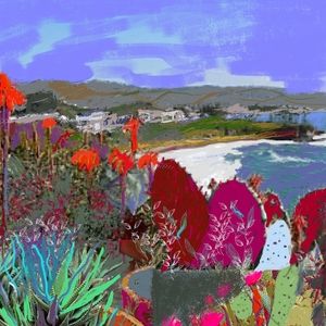 Original Watercolor Print of Laguna Beach